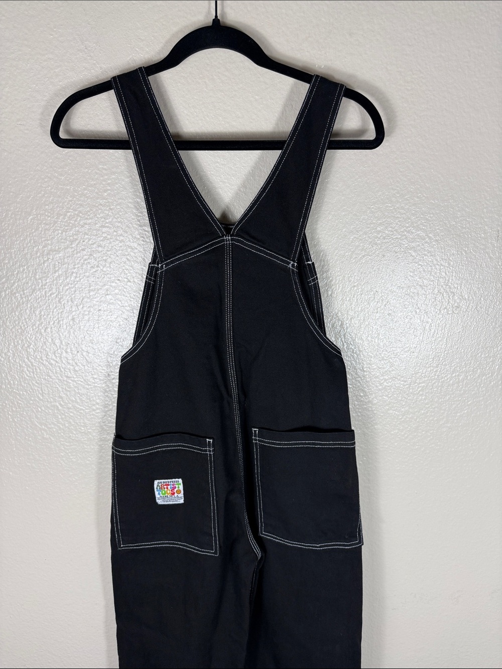 Big Bud Press Overalls Black with Contrast Stitch - Picture 7 of 8